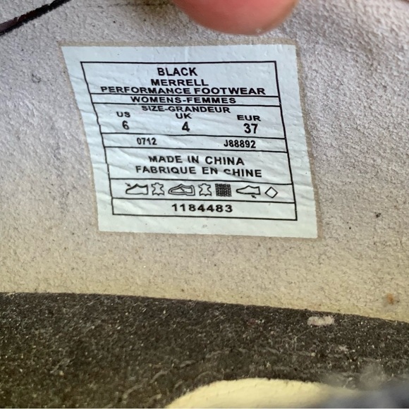 Merrell Women’s‎ Black Cycling Heel Shoes Size 6 - Picture 8 of 8